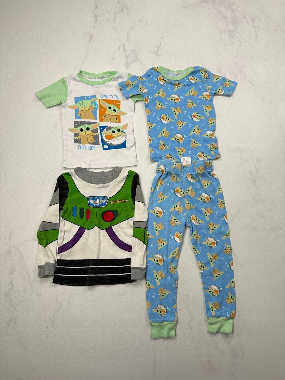 Disney Star Wars Toy Story Graphic Tee Pajama Set 2010s Lot of 4 - Boys 4T/4